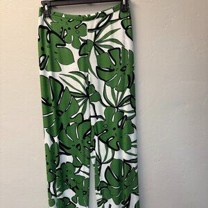 NWT TRINA TURK Long Weekend Monstera Wide Leg Pants Size 14